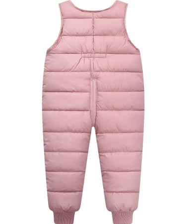 Happy Cherry Baby Winter Pants - Newborn Boys Girls Overall Ski Trousers - Infant Warm Snow Bib Pant - Toddler Windproof Padded Snowsuit Bottoms - Elastic Waist Zipper Outerwear - Pink (Size 90) - Buy Online on SooperMarket.com