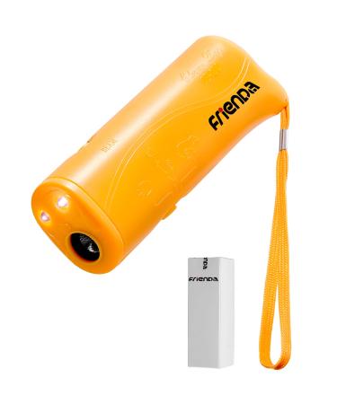 LED Ultrasonic Dog Repeller and Trainer Device 3 in 1 Anti Barking Stop Bark Handheld Dog Training Device (Yellow)