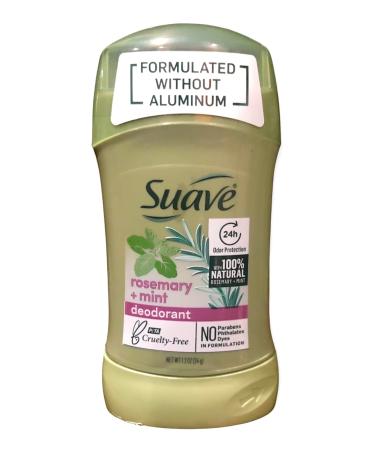 Suave Aluminum-Free 24 hr Odor Protection Deodorant with Rosemary + Mint (Pack of 6)