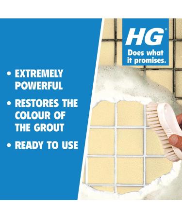 HG Power Gel Brush Grout Remover Grouting & Dirt Remover Color Restorer Bathroom Cleaner 250 ml - Buy Online on SooperMarket.com