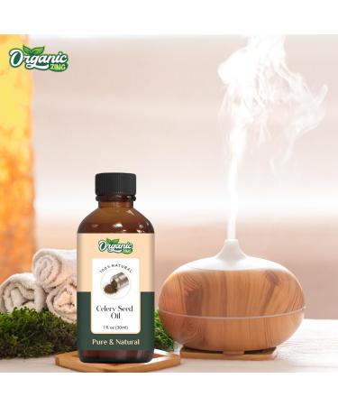 Organic Zing Celery Seed (Apium graveolens) Oil | Pure & Natural Carrier Oil for Skincare Massage Aroma & Diffusers - 30ml/1.01fl oz - Buy Online on SooperMarket.com