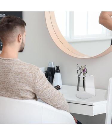 Neamou Acrylic Scissors Holder Acrylic Scissors Holder for Groomer | Groomer Scissors Rack 6- Clear Combs Storage Desktop Organizer for Stylists for Barber Shop Home - Buy Online on SooperMarket.com
