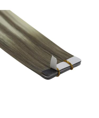 Youngsee Ombre Tape In Extensions - 55cm Real Hair Light Ash Brown to Blonde 5pcs 12.5g #7/7/ic - Premium Virgin Quality for Ultimate Style - Buy Online on SooperMarket.com