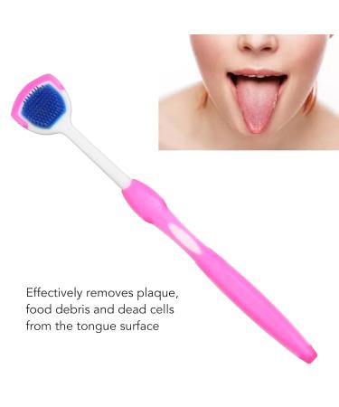 10-Piece Silicone Tongue Scraper Set - Dual Action Oral Hygiene Tool for Adults & Kids - Long Handle Pink - Buy Online on SooperMarket.com