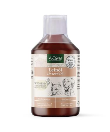AniForte linseed oil dogs & cats 500ml - native and cold -pressed linseed oil rich in omega 3 & omega 6 fatty acids barf oil addition linseed oil for dogs & cats 500 ml