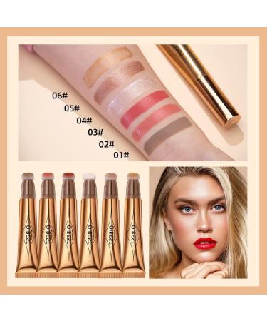 Go Ho Liquid Highlighter Wand Cream Highlighter Makeup Stick - Pearl White #04 | Smooth Natural Finish, Blendable & Silky | Cushion Applicator for a Radiant Glow - Buy Online on SooperMarket.com