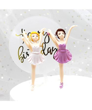 4Pcs Ballet Girl Birthday Cake Toppers Ballet Girl Birthday Cake Decoration Lovely Ballet Dancer Cake Ornament Ballet Dancer Cake Topper for Party Birthday Wedding - Buy Online on SooperMarket.com