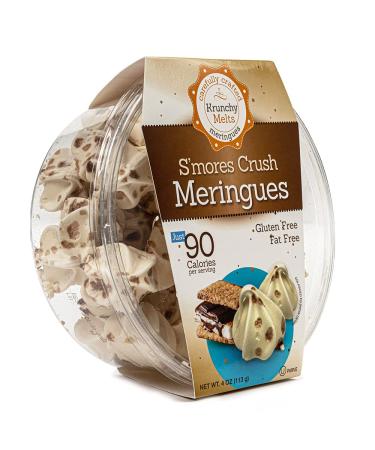 Krunchy Melts Original S'mores Meringue Cookies 4 Oz - Fat Free, Gluten Free, Nut Free - 90 Calories - Low Calorie Snack & Sweet Treats - Buy Online on SooperMarket.com