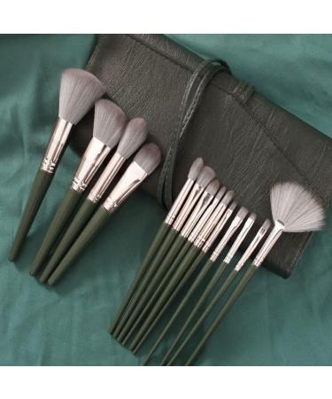 DFHBFG 14-Piece Makeup Brush Set - Soft Hair Eyeshadow Brushes with PU Storage - Perfect for Flawless Application Worldwide - Buy Online on SooperMarket.com
