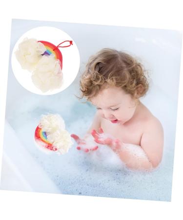 PLAFOPE 1pc Rainbow Bath Ball Body Scrub Sponge Bath Sponges for Cleaning Supply Tub for Newborn Mesh Shower Ball Body Wash Bath Rinser Soft Bath Sponges Wash Puff - Buy Online on SooperMarket.com