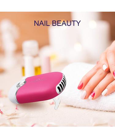 Rose Red Eyelash Fan Dyer with 2 Lash Tweezers - Rechargeable Mini Portable Fan for Eyelash Extension - Straight and Curved Tip Tweezers Included - Buy Online on SooperMarket.com