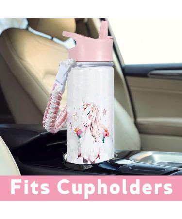 18oz Unicorn Water Bottle - Leak Proof, 36 Hours Cold, Dishwasher Safe, Wide Mouth, Insulated Stainless Steel - Perfect Straw Bottle for Girls at School - Buy Online on SooperMarket.com