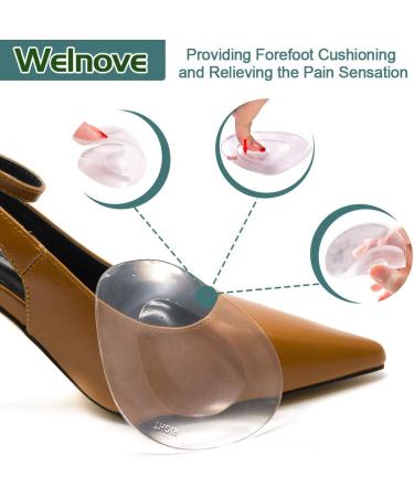 Welnove 10Pcs Metatarsal Pads - Anti-Slip Forefoot Cushions for Mortons Neuroma & Foot Pain - Buy Online on SooperMarket.com
