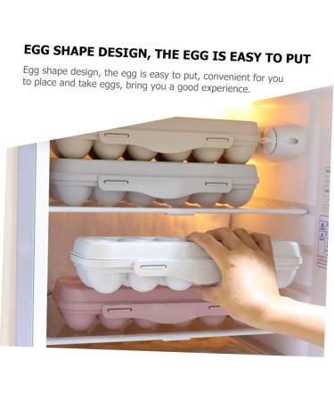 CHILDWEET 2pcs Anti-Collision Damage Chicken Food Trays Plastic Egg Cartons Pantry Egg Bins for re-usable Pink 30X11X6.5CM - Buy Online on SooperMarket.com