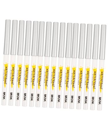 Baluue 15 Pcs White Lying Silkworm Pen Eye Shadow Pen Eye Brightening Highlighters White Eye Pencil Abs