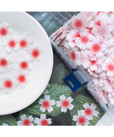 Hpory Edible Flower Cupcake Toppers 100 Pcs Cherry Blossoms Cake Topper Glutinous Rice Paper Happy Birthday Cake Toppers Flowers Cake Decorations for Birthday Wedding Celebration Party - Buy Online on SooperMarket.com