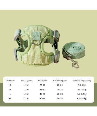 Fueegue Cat Harness with Leash - Escape Proof Adjustable Soft Design for Cats & Dogs - XL Green Bubble Grid - Buy Online on SooperMarket.com