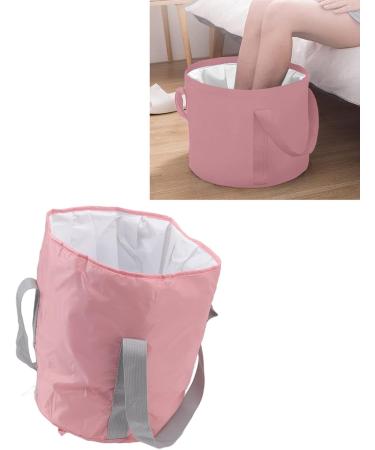 Collapsible Foot Bath Basin Double Layer Foot Bath Basin with Storage Bag Portable Travel Collapsible Foot Basin Folding Foot Bath Tub for Outdoor(pink) - Buy Online on SooperMarket.com
