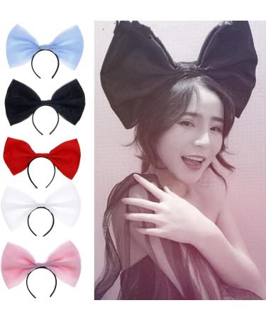 JSGHGDF Elegant Bowknot Hairband Delicate Decoration Hairpin Oversized Bow Knot Headband Ornament Headwear for Women and Girls Blue - Buy Online on SooperMarket.com