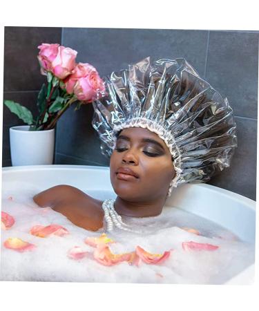 Transparent Plastic Shower Cap for Men and Women - Salon Bathing Head Cover - Buy Online on SooperMarket.com