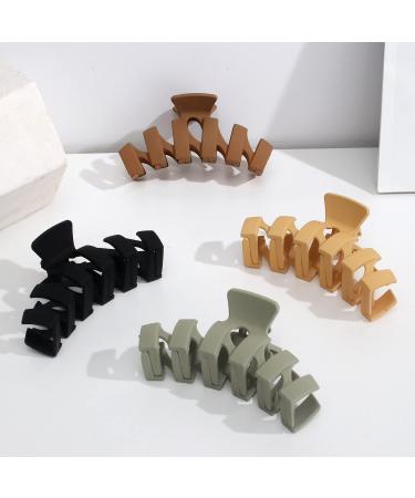 SuPoo Large 4.7 Matte Hair Claw Clips for Thick Hair Strong Hold Banana Hair Claw Jumbo Jaw Clips Cute Big Hair Clips for Women Hair Clamp Hair Accessories for Thin Hair matte colors
