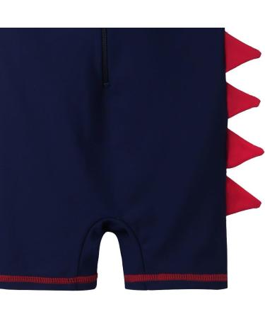 HUAANIUE Baby Boys Swimsuit with Zip Rash Guard & UPF 50+ Sun Protection, Red Dinosaur Design | 6-12 Months - Buy Online on SooperMarket.com