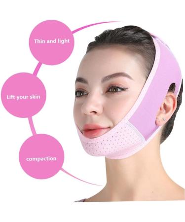 Chin Strap for Double Chin for Women Soft V Line Face Lifting Chin Strap Double Chin Reducer Slimming Face Mask Lifting Belt (Purple Pink) - Buy Online on SooperMarket.com