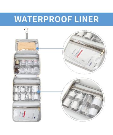 SHENHU Beige Toiletry Bag with Hanging Hook - Water-resistant Travel Makeup Organizer for Women - Buy Online on SooperMarket.com