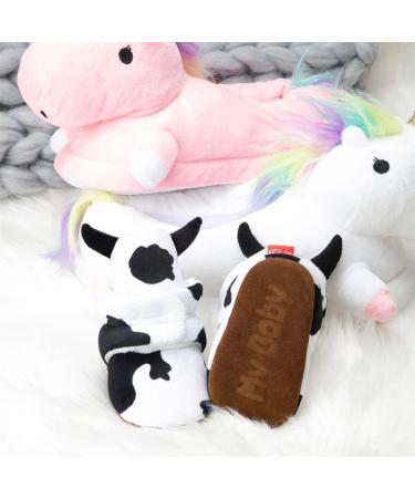 Sonsage Infant Snow Boots - Soft Anti-Skid Sole Ankle Booties for Newborns | Winter Warm Crib Shoes 0-6 Months (A02 Cow) - Buy Online on SooperMarket.com