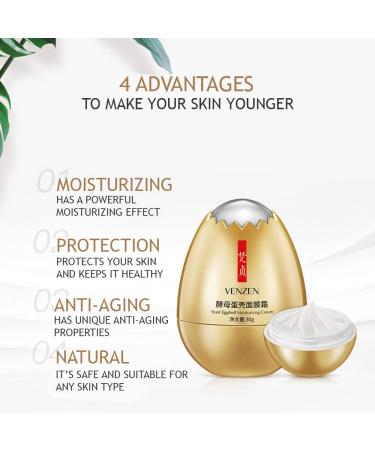 VENZEN Cream Yeast Eggshell - Anti-Aging Natural Soft Skin Essence | 30g - International Shipping Available - Buy Online on SooperMarket.com