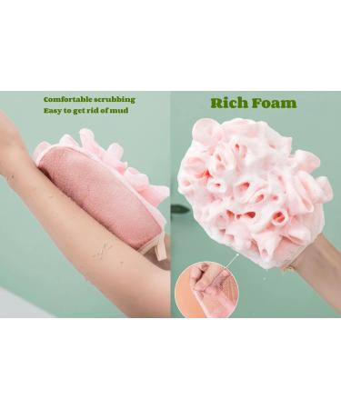 WUBAYI Double-Sided Exfoliating Glove Set with Loofah Sponge - Deep Clean Shower Mitt for Men and Women - Buy Online on SooperMarket.com
