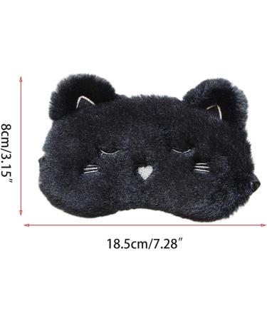 Zeiwohndc Plush White Dog Sleep Mask - Cute Cartoon Animal Design | Satin Lined Blindfold for Home & Travel - Buy Online on SooperMarket.com