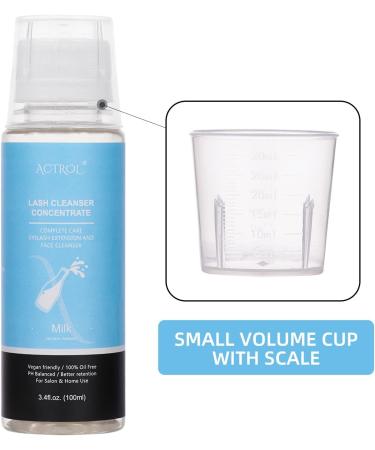 Eyelash Cleanser Concentrate 100ml Milk Professional Lash Extensions Shampoo Natural Foaming Cleanser DIY Paraben & Sulfate Free Non-lrritating Wash for Extensions Lashes with Salon Home Care-Makes 60ml Bottles Eyelash Shampoo Milk 100ml - Buy Online on SooperMarket.com
