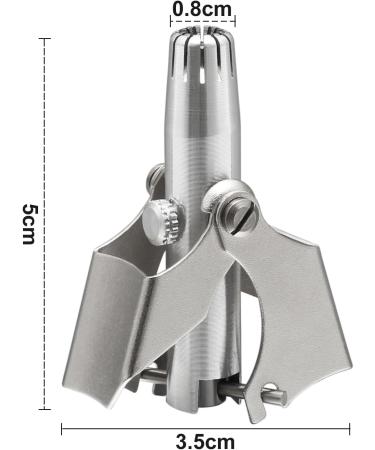 Manual Stainless Steel Nasal Hair Trimmer with Cleaning Brush | Portable Nose & Ear Hair Cutter for Home & Travel - Buy Online on SooperMarket.com