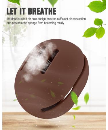FERYES Makeup Sponge Holder - Silicone Beauty Blender Case for Travel - Brown | Durable & Stylish Makeup Organizer - Buy Online on SooperMarket.com