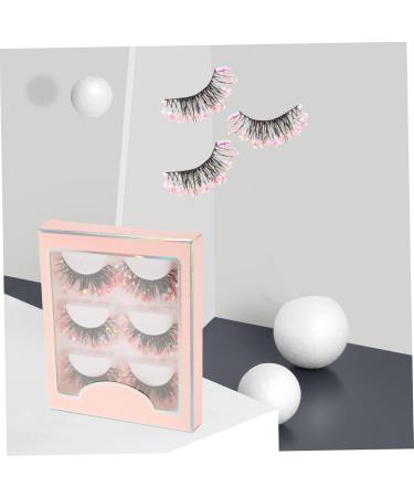 PLAFOPE 3 Pairs Fake Eyelashes Extensions Faux Eyelashes Halloween Fake Eyelashes Individual Fake Eyelashes Halloween Wispy Eyelashes Fake Lashes Glitter Eyelashes Chemical Fiber 4x1.2cm As Shown 2 - Buy Online on SooperMarket.com