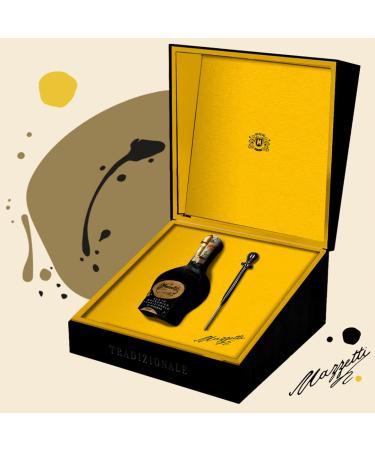 Mazzetti Traditional Balsamic Vinegar of Modena P.D.O (Tradizionale) 25 Year Aged in small wooden barrels. Thick rich and intense. Gift Box with glass pipette. Made in Italy 25 Year Old Aged Balsamic