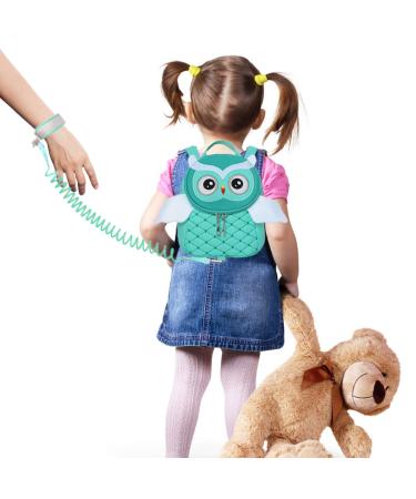 EPLAZA Toddler Owl Backpack with Anti-Lost Wrist Link - Safety for 1.5 to 3 Years Kids (Owl Green) - Buy Online on SooperMarket.com