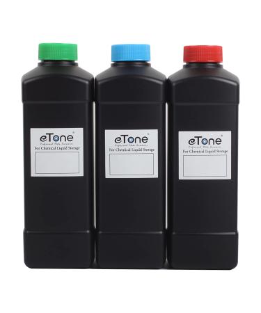 3X 1000ml Darkroom Chemical Storage Bottles Film Photo Developing Processing 1L
