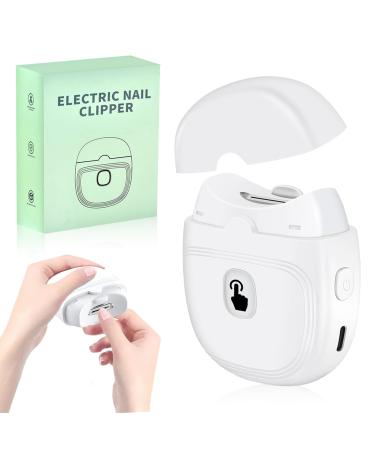 Funmo Electric Nail Clippers Automatic Nail Clippers with Light Secure Baby Nail Clippers USB Rechargeable Nail Clippers Portable Nail Clippers for Baby Kids Adults