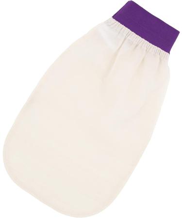 Feel Fine Turkish 100% Raw Cocoon Silk Exfoliating Glove - Purple | Body Scrub, Fake Tan Remover, Natural Glow | Bath Mitt for Men & Women - Buy Online on SooperMarket.com