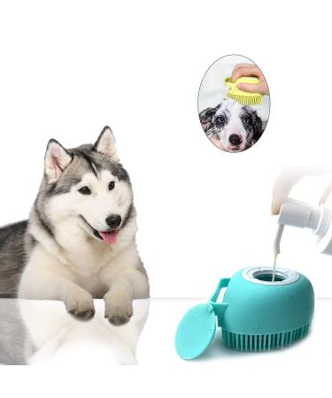 ELEGX Pet Grooming Bath Massage Brush with Soap Dispenser - Yellow - Buy Online on SooperMarket.com