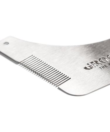 Groomery 6-in-1 Stainless Steel Shaving Template | Perfect Symmetry & Razor-Sharp Contours | Professional Barber Results - Buy Online on SooperMarket.com