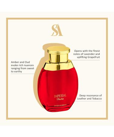 Swiss Arabian Imperial Arabia - Luxury Products From Dubai - Long Lasting Addictive Personal EDP Spray Fragrance - Seductive Signature Aroma - 3.4 Oz Fresh 3.4 Ounce (Pack of 1) - Buy Online on SooperMarket.com