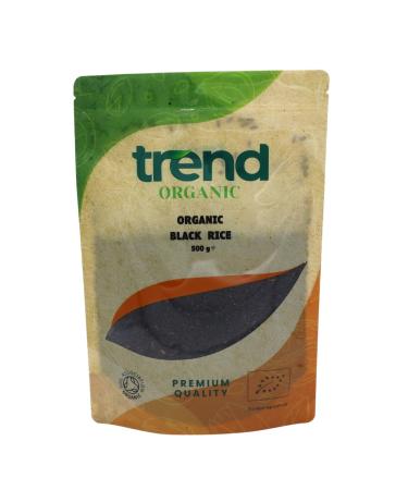 Trend Organic Black Rice Enrich Your Culinary Experience with Nutty Flavour and Chewy Delight High Protein and Fibre Certified Organic Vegan Non GMO No Preservatives No Additives Raw 500g