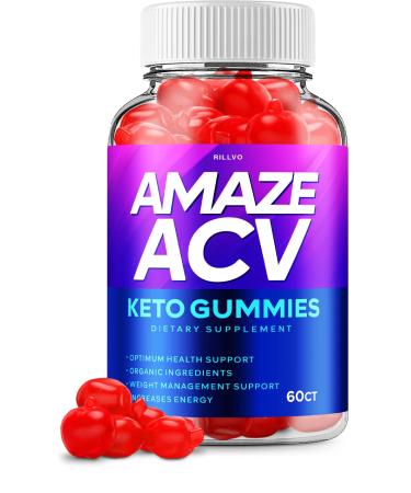 Amaze Keto ACV Gummies Amaze Advanced Formula Shark Apple Cider Vinegar Keto Tank Gummies Dietary Support Supplement (60 Gummies)