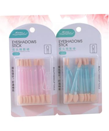 BELLIFFY 24pcs Eye Shadow Applicator Cosmetic Eye Brushes Double Head Eyeshadow Brush Eyeshadow Sponge Brush - Buy Online on SooperMarket.com