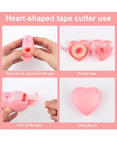 Breathable Eyelash Extension Tape Kit - 4 Colors with Heart Shaped Cutter, 12 Rolls - Non Woven Adhesive for Makeup - Buy Online on SooperMarket.com