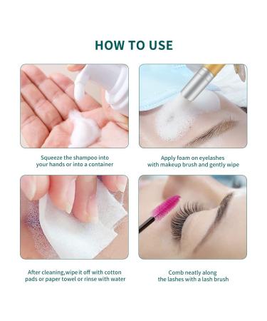 Eyelash Extension Shampoo & Brush - Paraben & Sulfate Free, 2.11 fl oz - Safe for Natural Lashes, Non-Irritating - Ideal for Salon and Home Use - Buy Online on SooperMarket.com