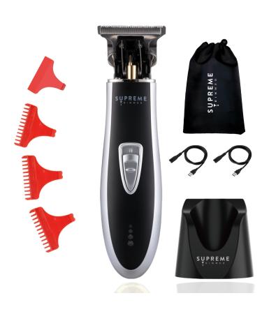 Hair Trimmer for Men by Supreme Trimmer - ST5210 Professional Barber Hair Clippers Liner Cordless Beard Trimmer - Silver T Shaper